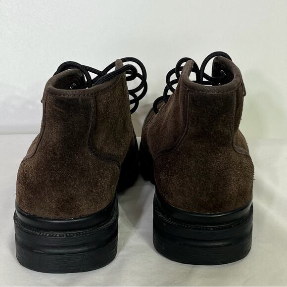 Polo Ralph Lauren Umar Dark Brown Suede Leather Moc Toe Work Boots Mens 7 EUC - Picture 4 of 8